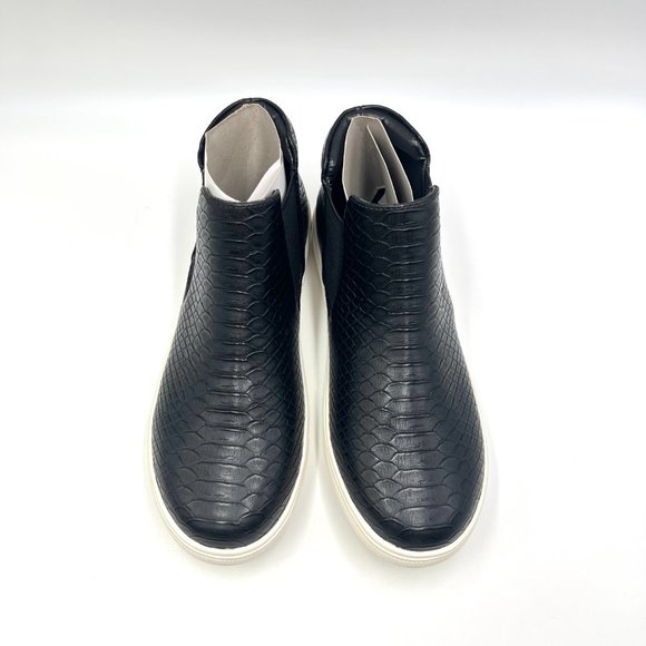 Coconuts By Matisse Womens Black Faux Vegan Snakeskin Leather High Top Sneakers - Picture 3 of 12